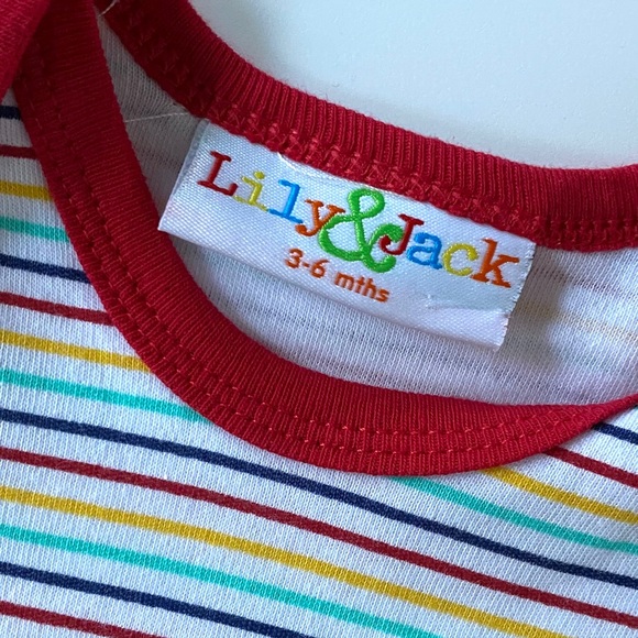 🆕 NWT Lily & Jack Striped Bodysuit & Mittens - Picture 4 of 6